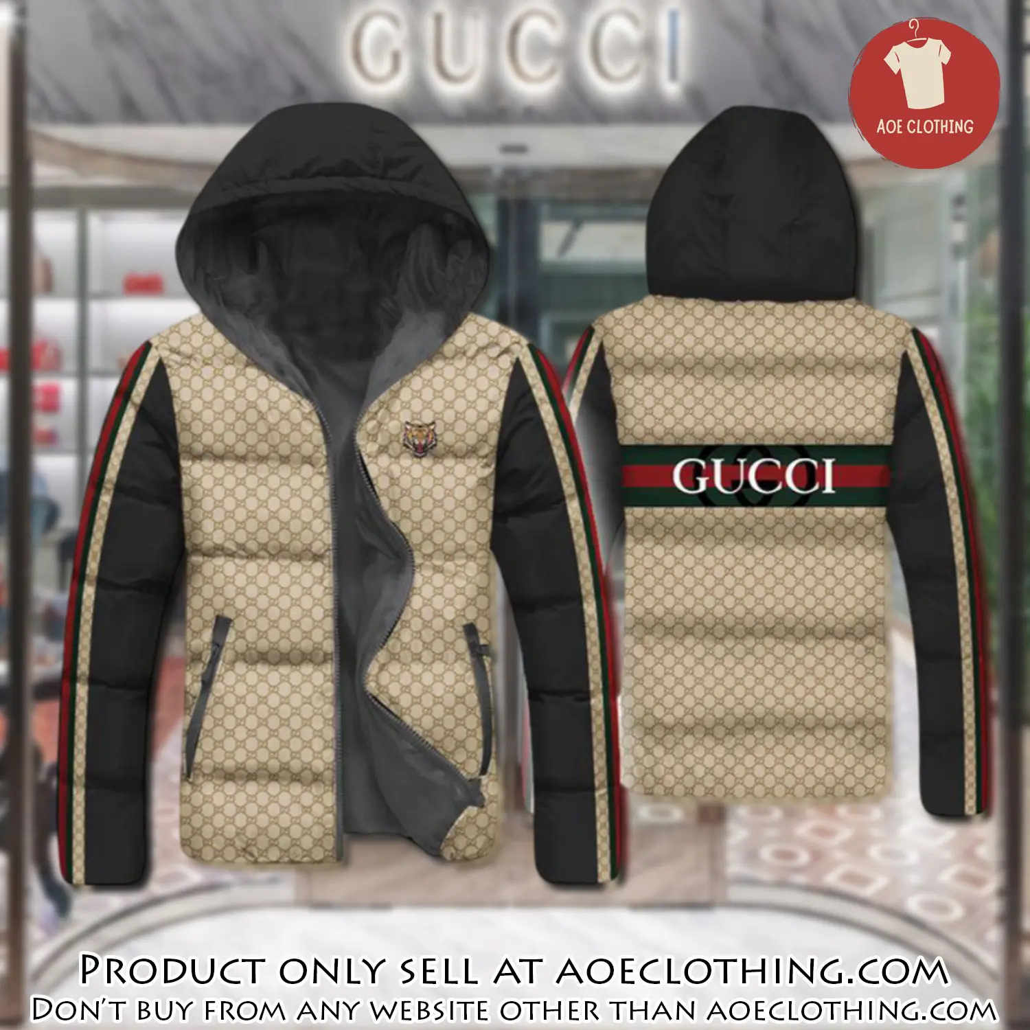 Gucci downfilled coat ultralight down jacket outdoor jacket warm outwear dfj1009 aoe2152268